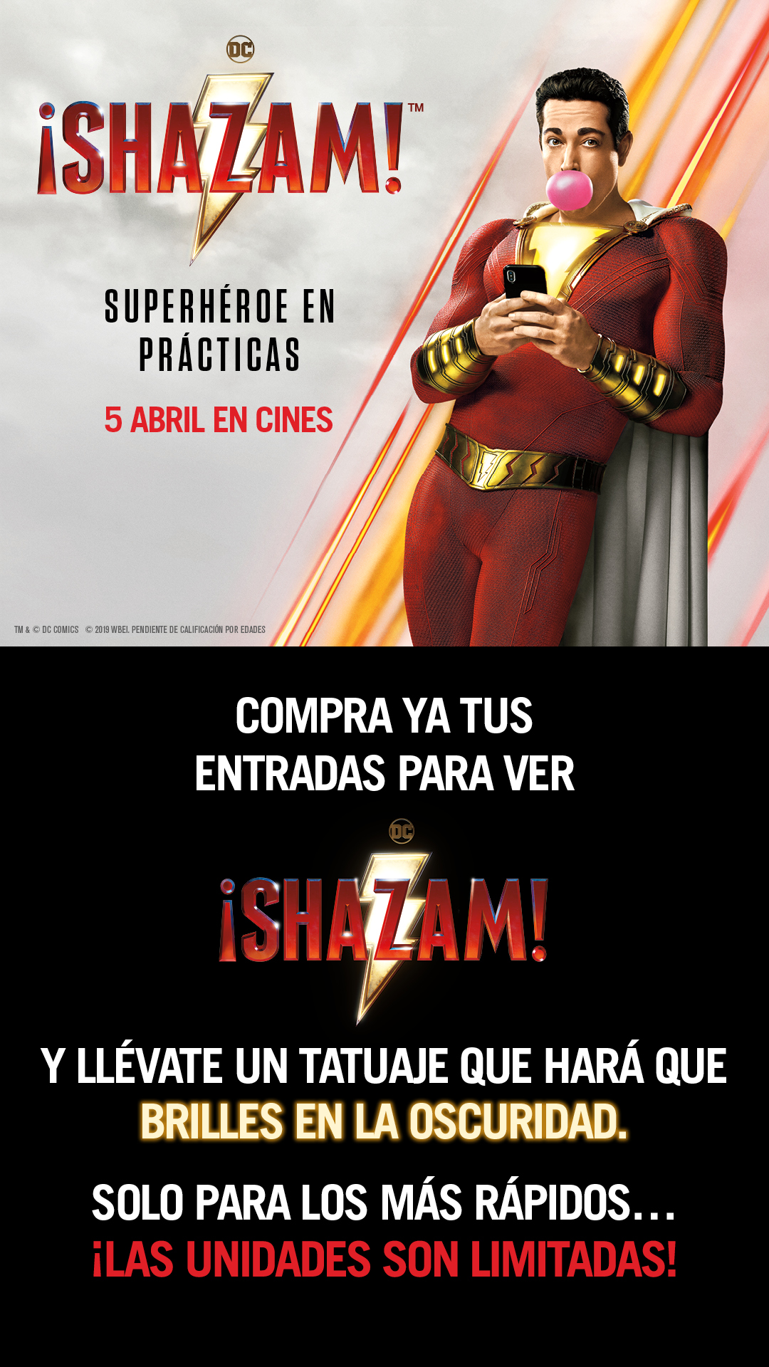 Promoción Shazam! en Cantones Cines de A Coruña