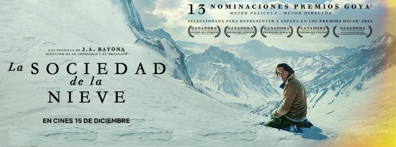 Película destacada La sociedad de la nieve en Cantones Cines de A Coruña